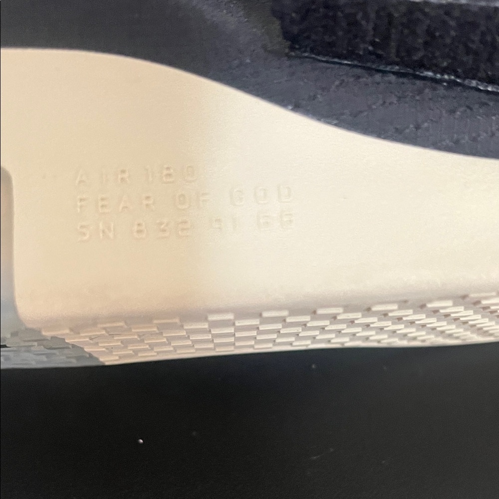 NIKe Fear of God Black Upper with Cream Sole Sneaker